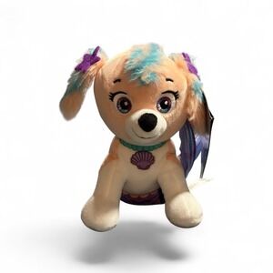 Paw Patrol Aqua Pups Coral Mermaid Pup Plush Stuffed Animal Spin Master NWT